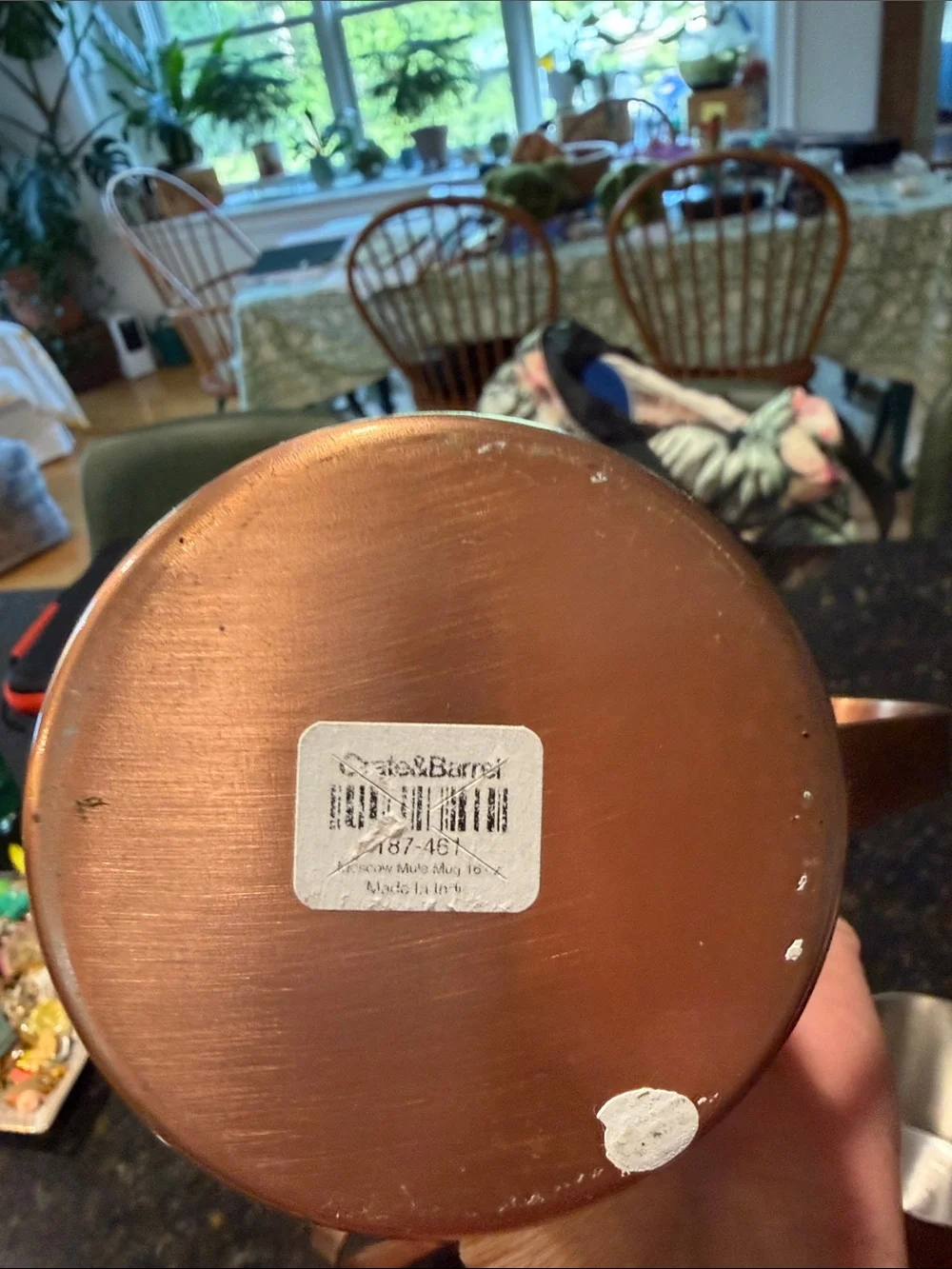 Crate & Barrel Copper Mug Set - Warm Copper Finish